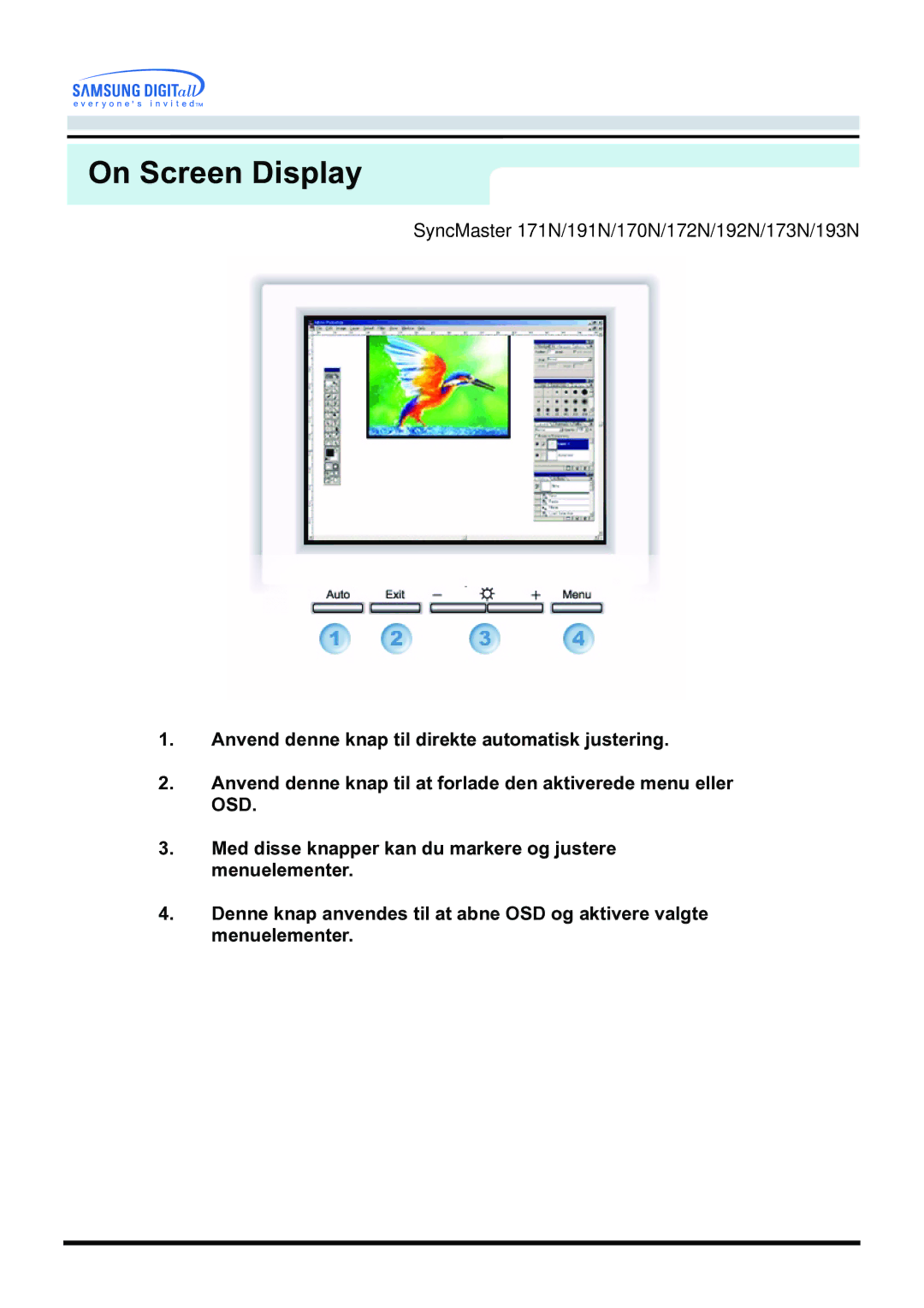 Samsung GH19AWBN/EDC manual On Screen Display 