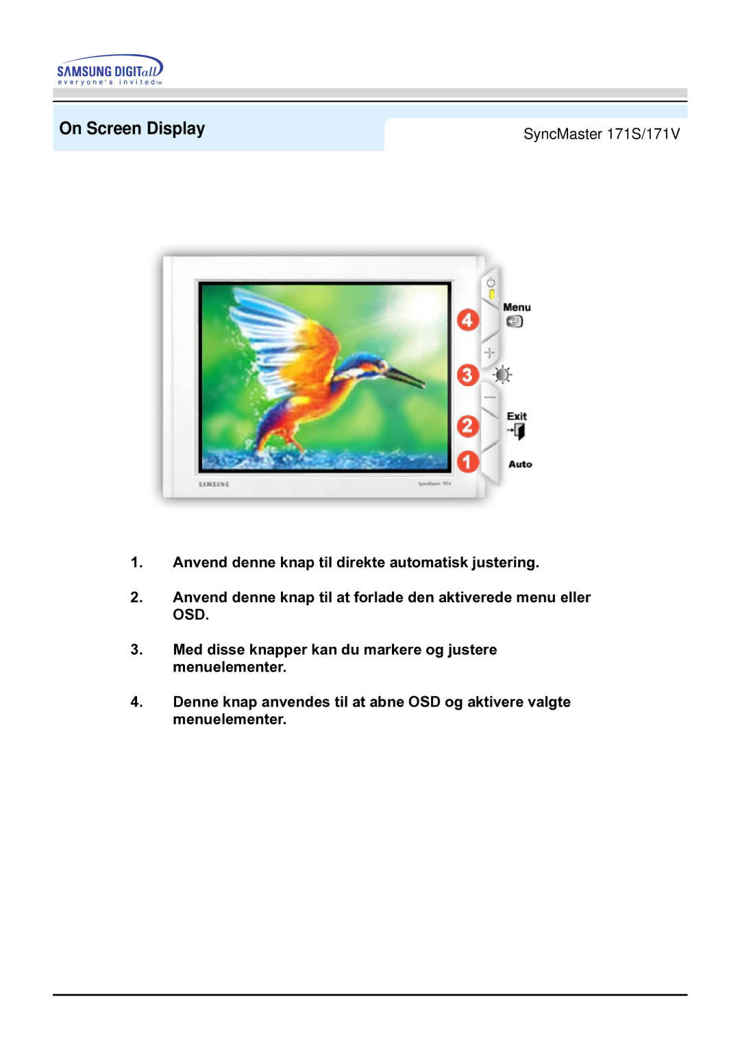 Samsung GH19AWBN/EDC manual SyncMaster 171S/171V 