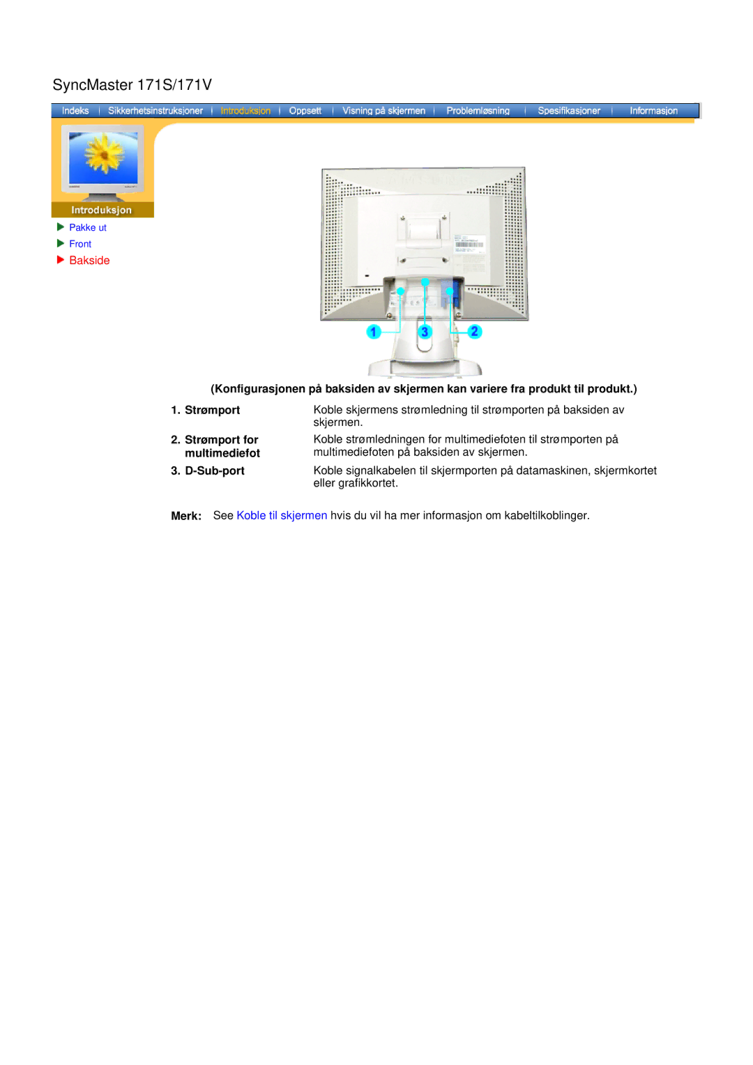 Samsung GH19AWBN/EDC manual SyncMaster 171S/171V 