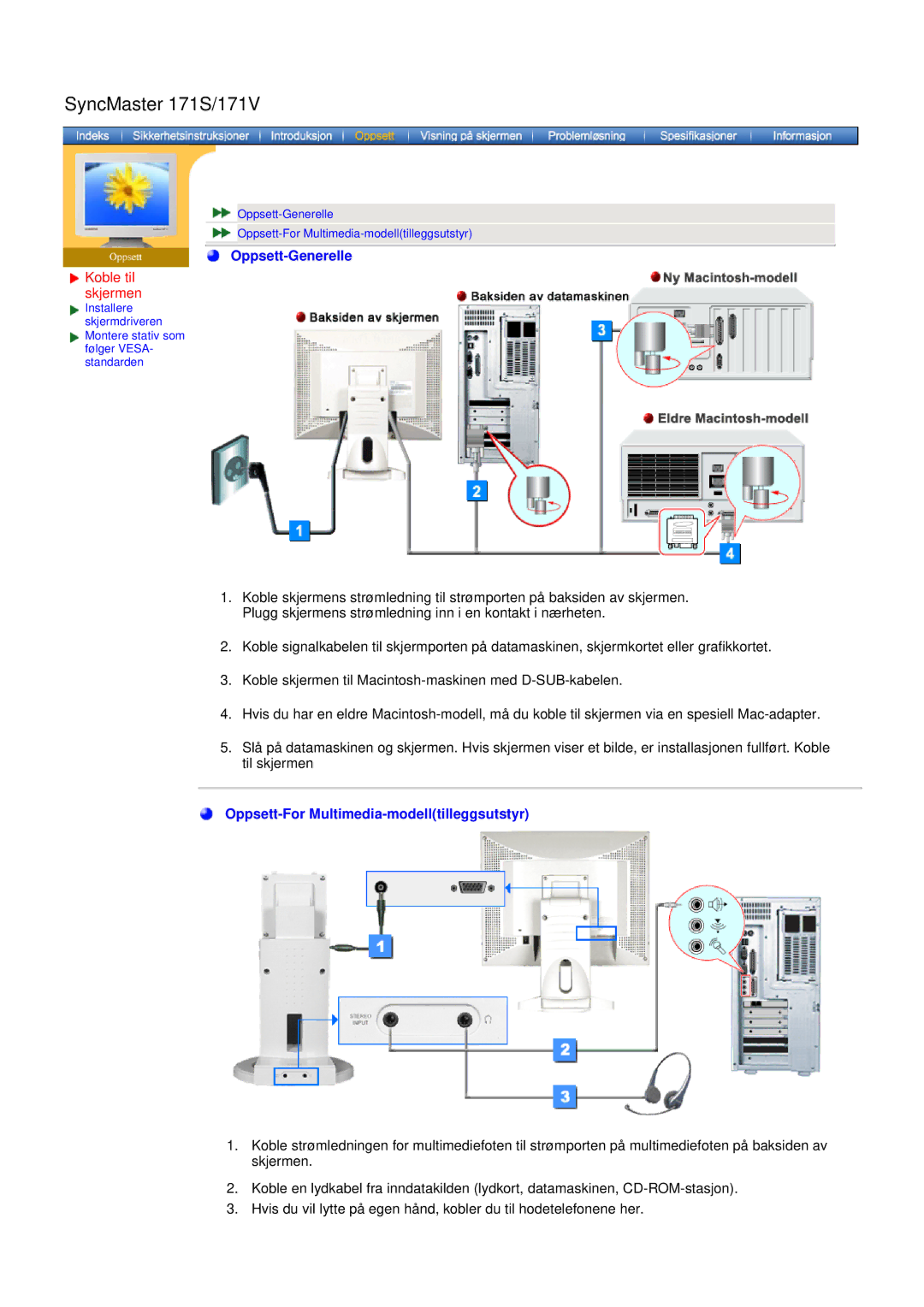 Samsung GH19AWBN/EDC manual SyncMaster 171S/171V 