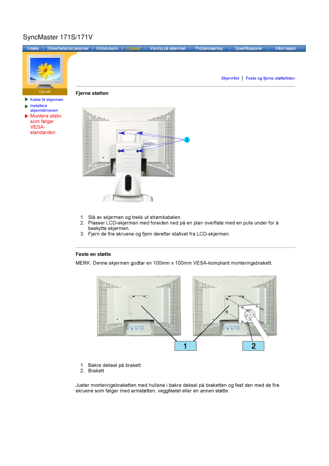 Samsung GH19AWBN/EDC manual SyncMaster 171S/171V 