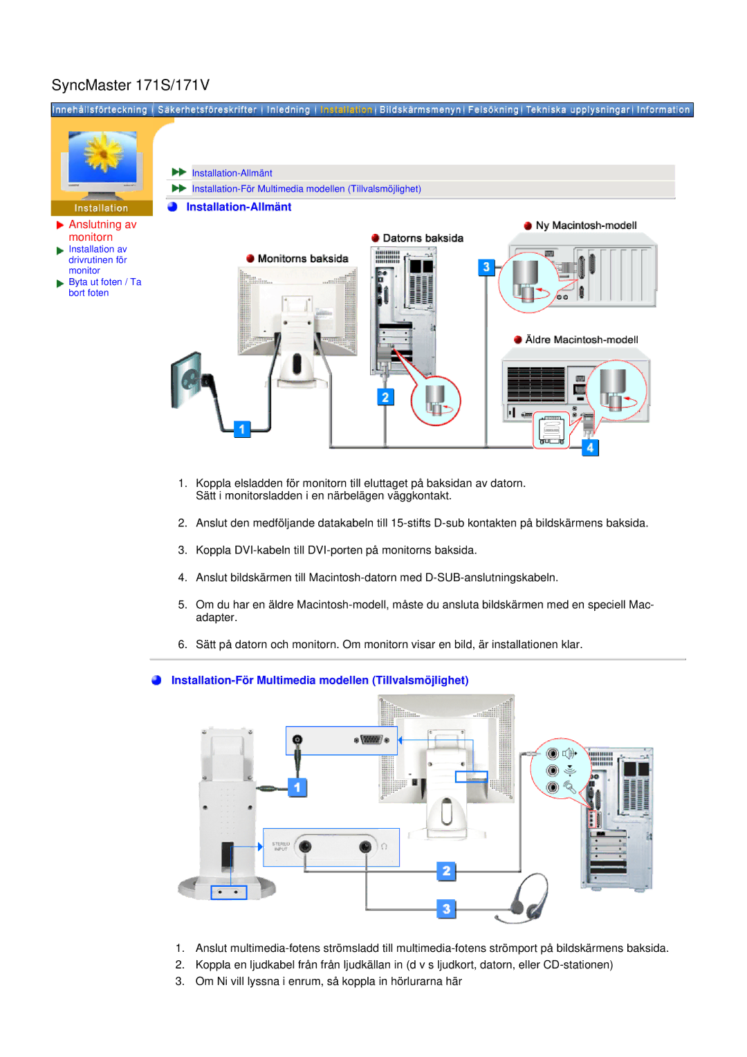 Samsung GH19AWBN/EDC manual SyncMaster 171S/171V 