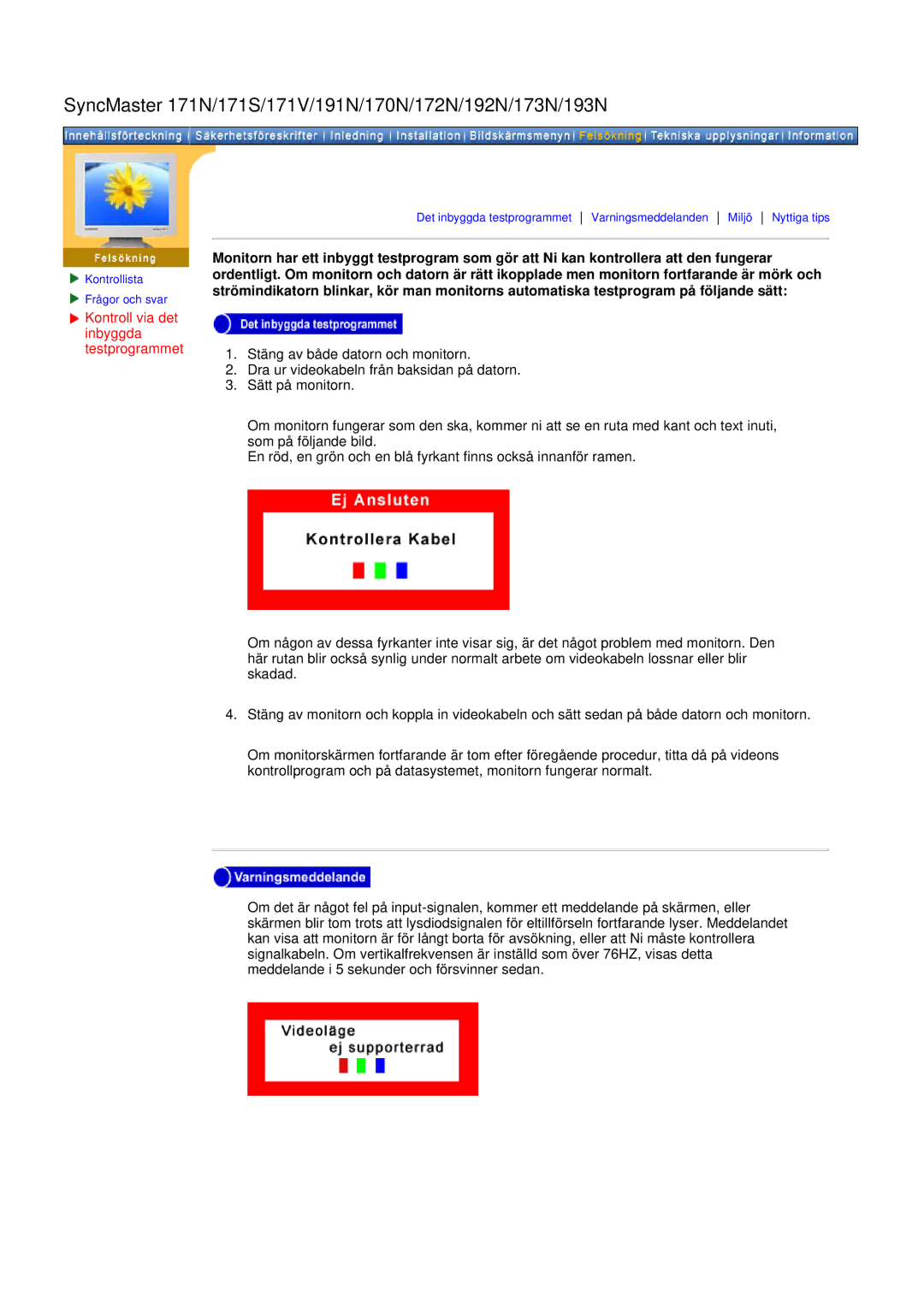 Samsung GH19AWBN/EDC manual SyncMaster 171N/171S/171V/191N/170N/172N/192N/173N/193N 