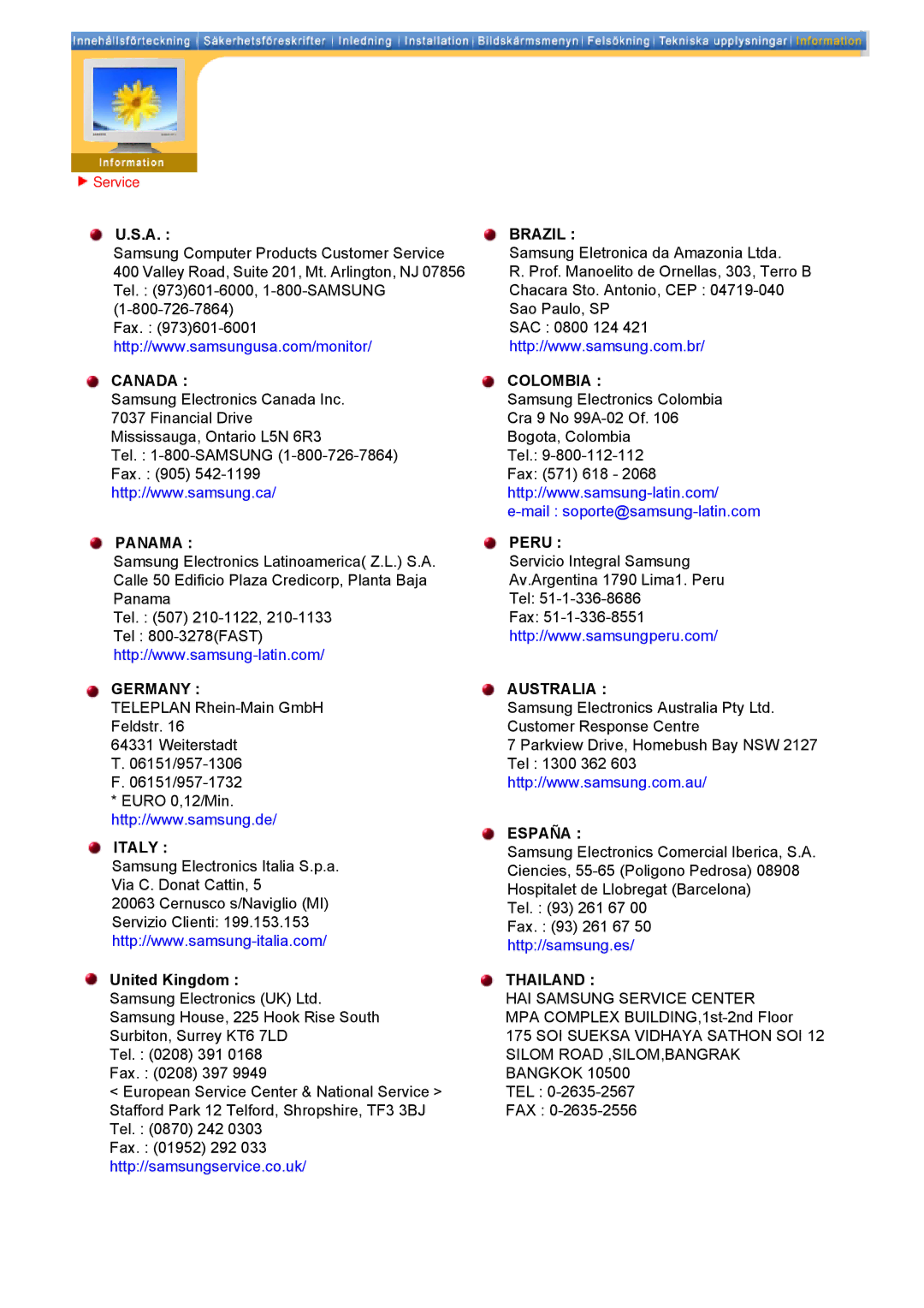 Samsung GH17LSSNJ/EDC, GH19BSAN/EDC, GH17ESSNZ/EDC, GH17LSASJ/EDC, GH17LSAS/EDC, GH19PSAS/EDC, GH17LSSS manual Brazil, Service 