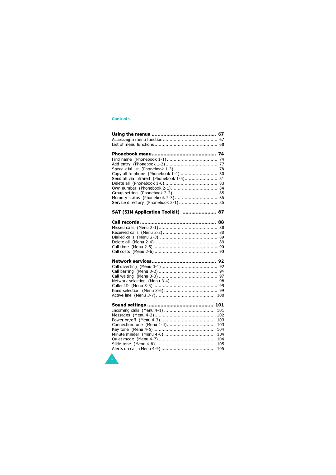 Samsung GH68-06534A manual Contents 