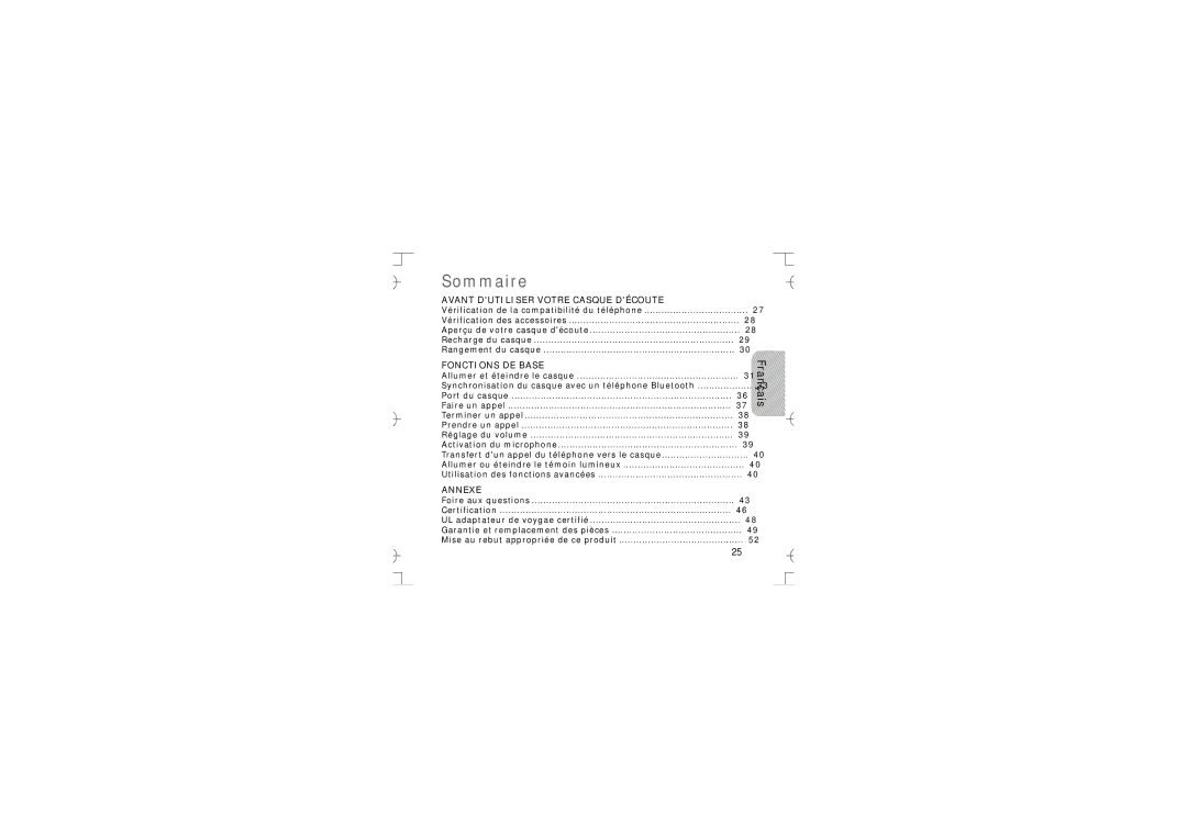 Samsung GH68-12074A manual Sommaire 