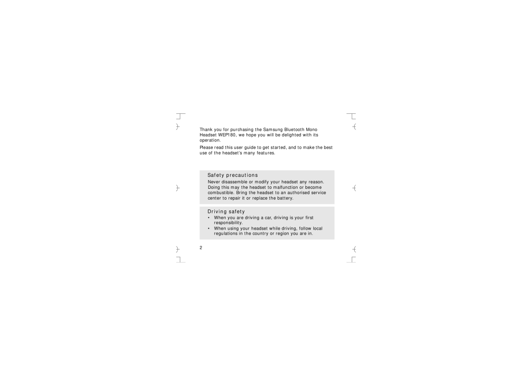 Samsung GH68-12074A manual Safety precautions, Driving safety 