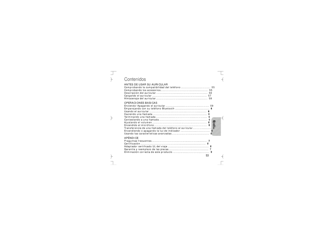 Samsung GH68-12074A manual Contenidos 