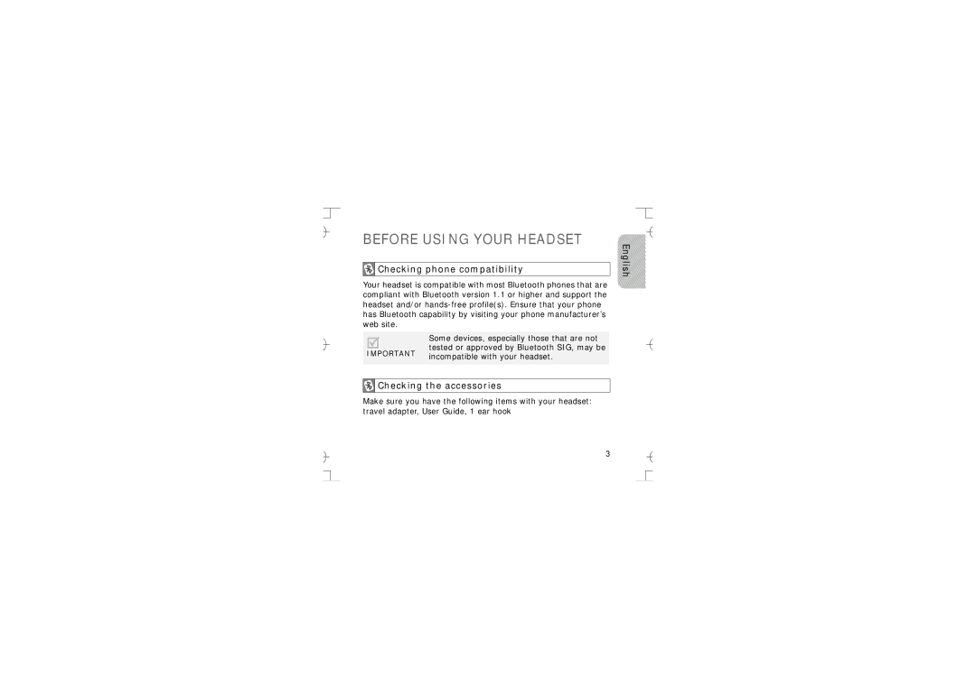 Samsung GH68-12074A manual Before Using Your Headset, Checking phone compatibility, Checking the accessories 