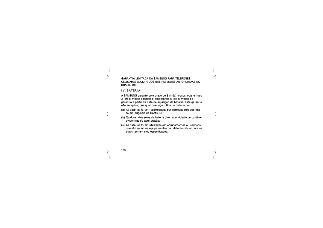 Samsung GH68-12074A manual Iv. Bateria 