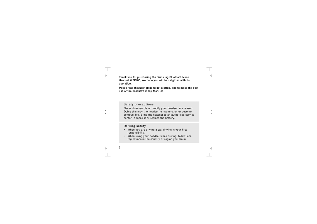 Samsung GH68-12074A manual Safety precautions, Driving safety 