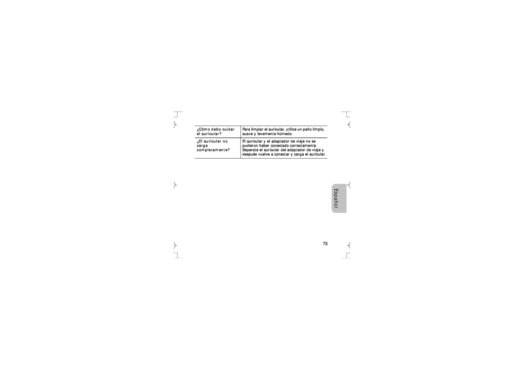 Samsung GH68-12074A manual Español, Para limpiar el auricular, utilice un paño limpio 