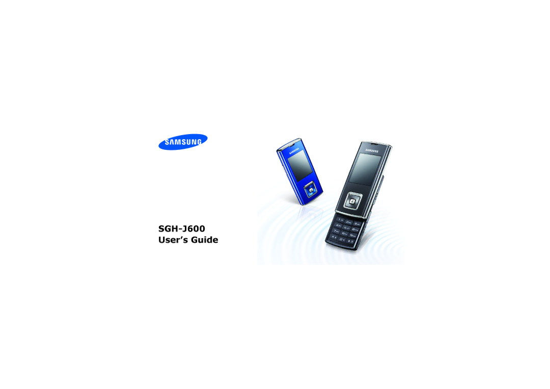 Samsung GH68-14886A manual SGH-J600 User’s Guide 