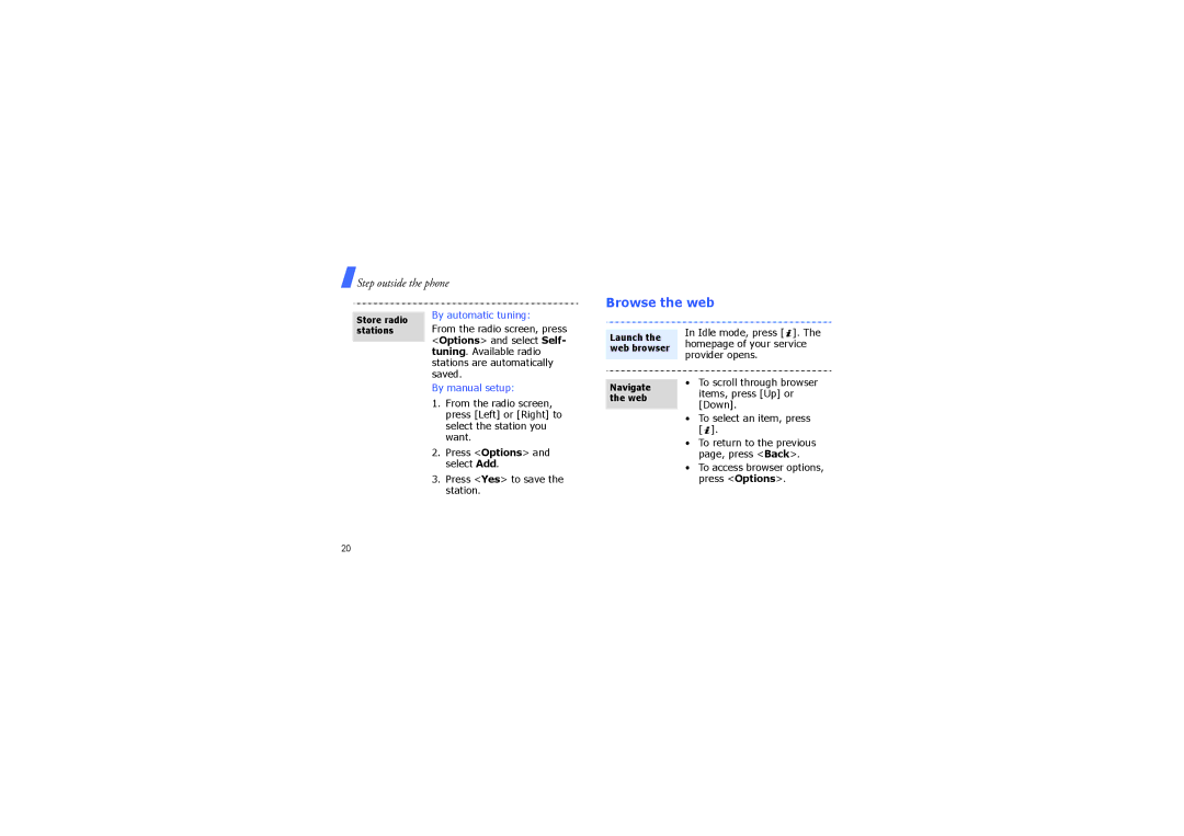 Samsung GH68-14886A manual Browse the web, By automatic tuning 