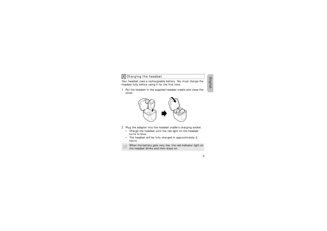 Samsung GH68-15048A manual Charging the headset 