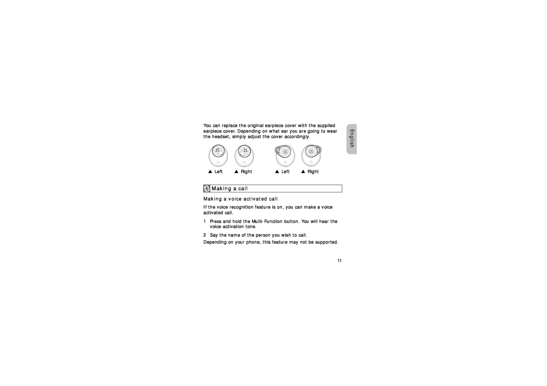 Samsung GH68-15048A manual Making a call Making a voice activated call, English 