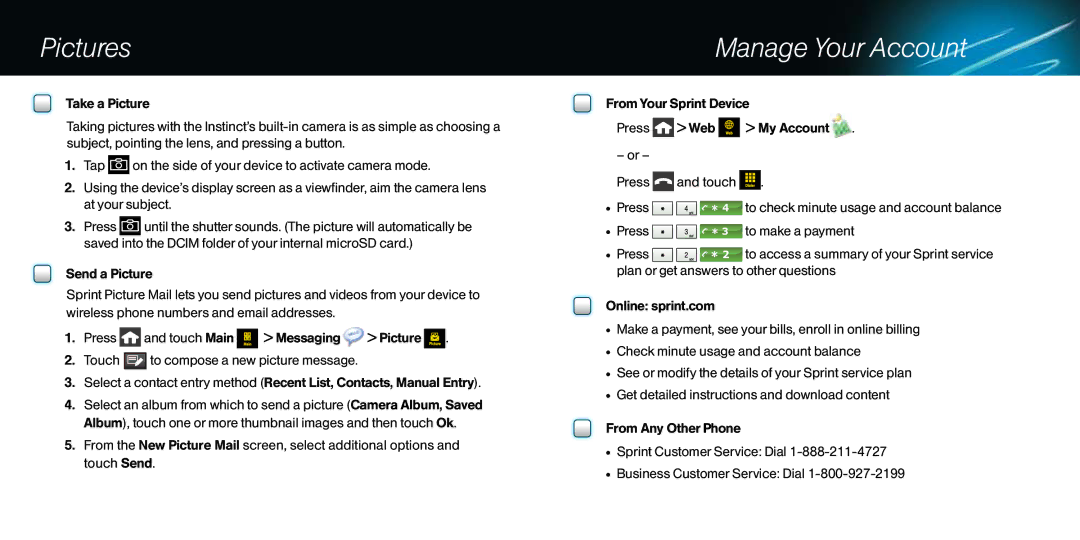 Samsung GH68-18627A manual Pictures, Manage Your Account 