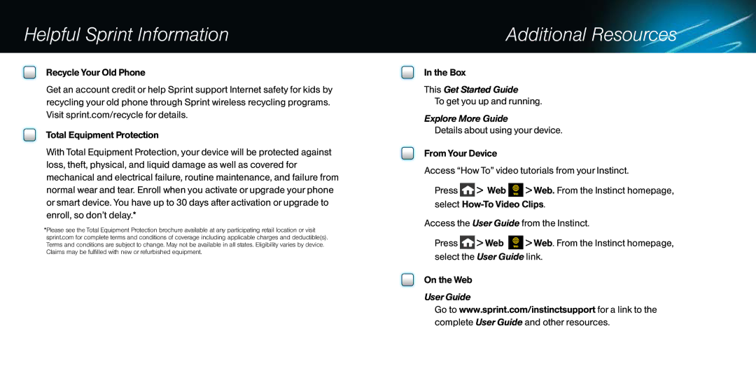 Samsung GH68-18627A manual Helpful Sprint Information, Additional Resources 