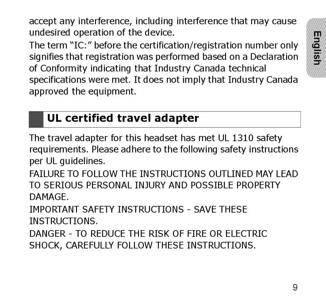 Samsung GH68-19211A manual UL certified travel adapter 