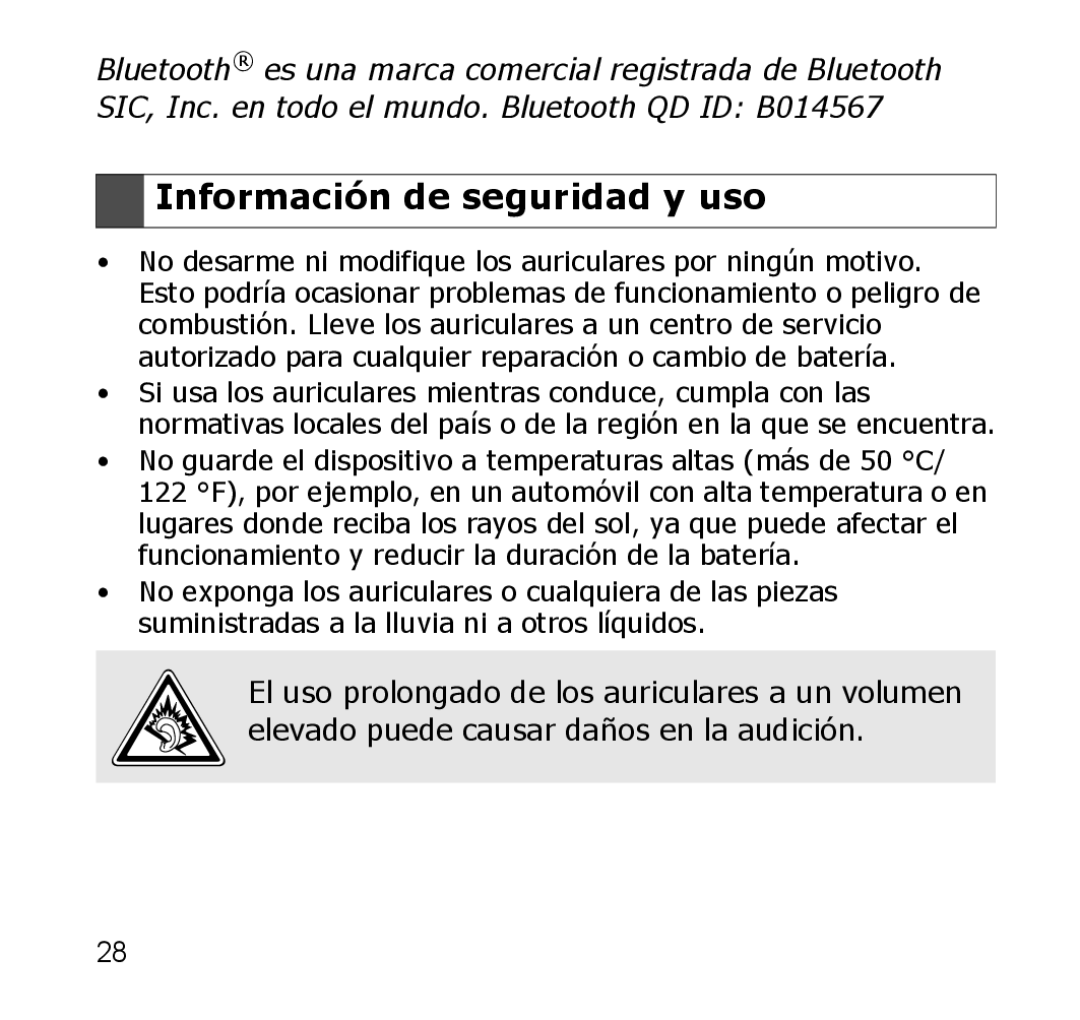 Samsung GH68-19211A manual Información de seguridad y uso 