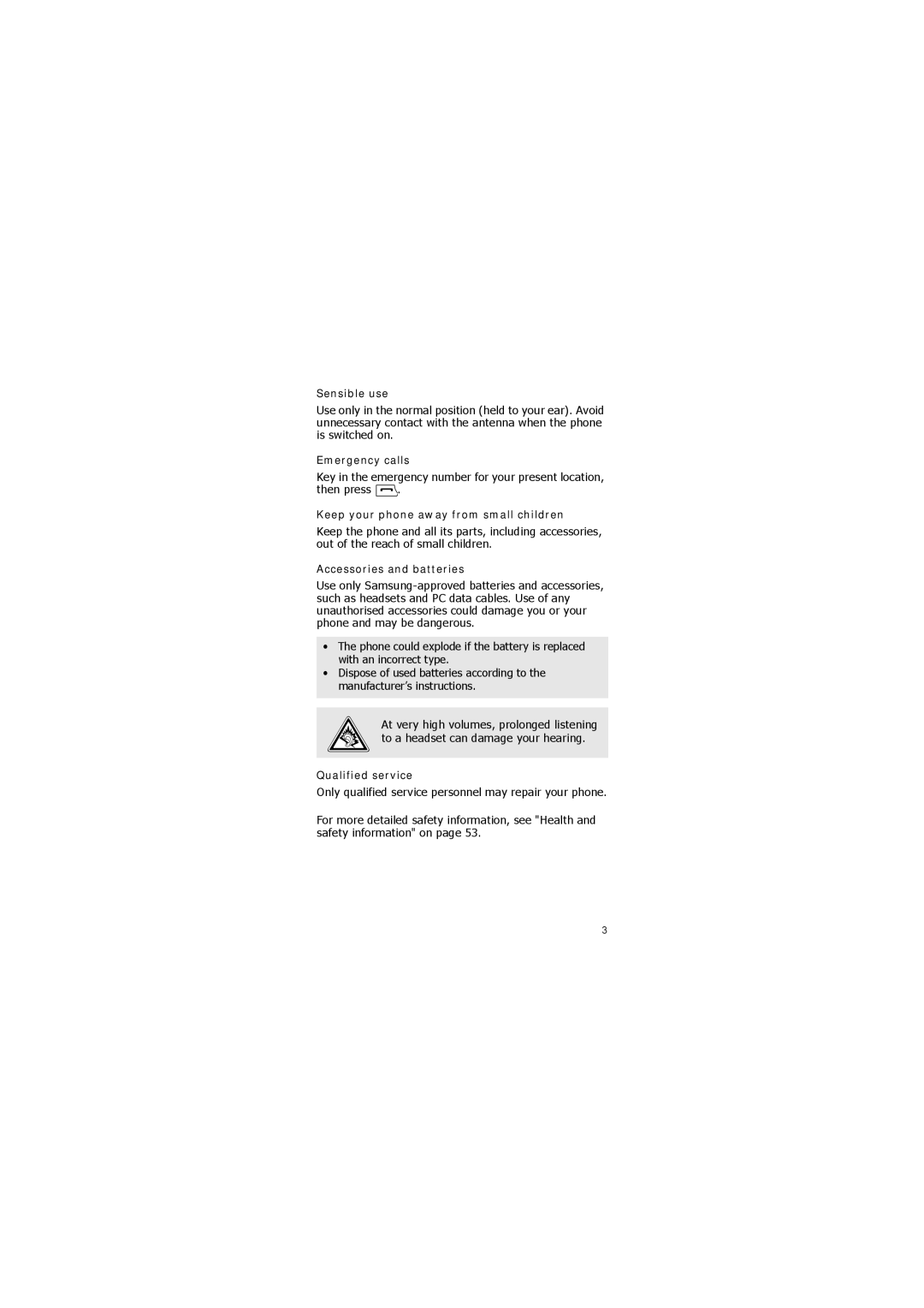 Samsung GH68-20883A manual Emergency calls 