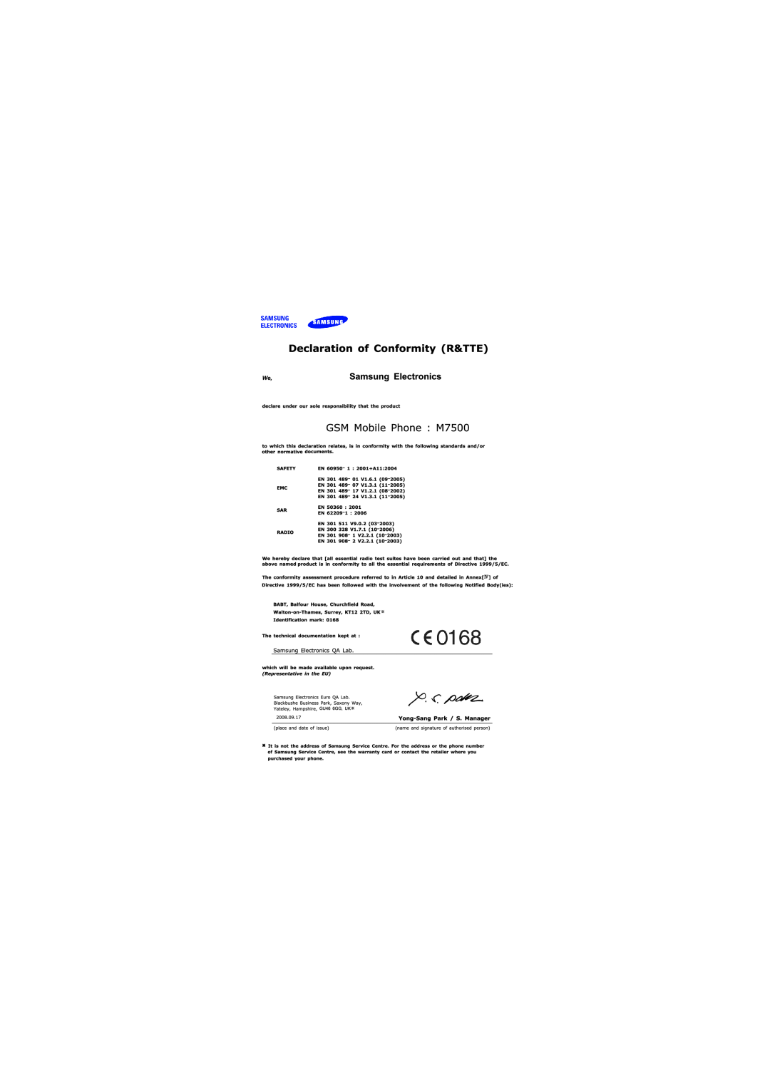 Samsung GH68-20883A manual 
