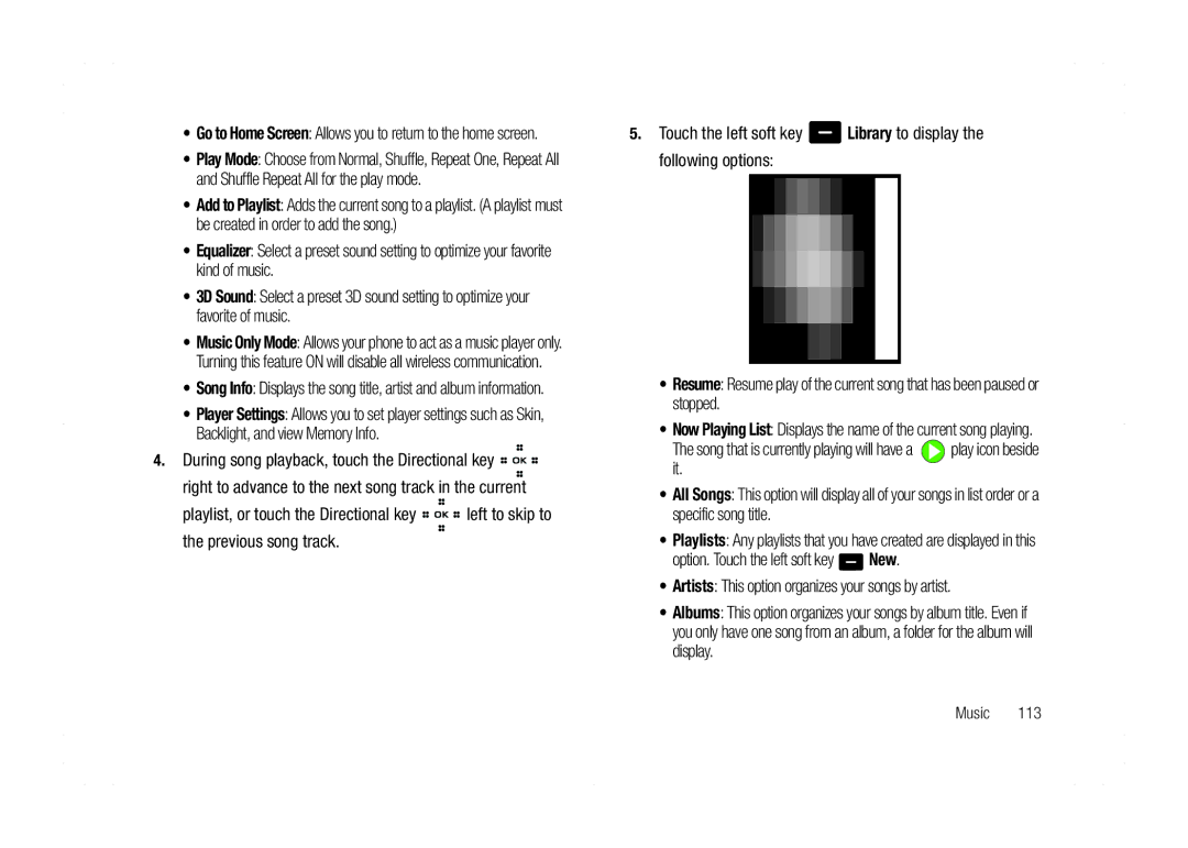 Samsung GH68-21438A user manual Play icon beside 