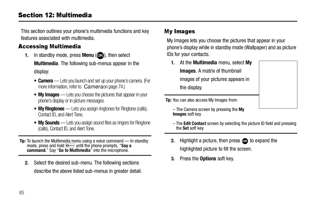 Samsung GH68-22573A user manual Accessing Multimedia 