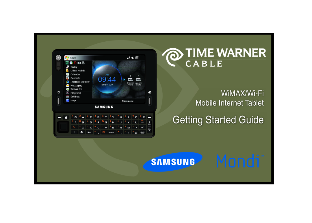 Samsung GH68-23169A manual Getting Started Guide, WiMAX/Wi-Fi Mobile Internet Tablet 