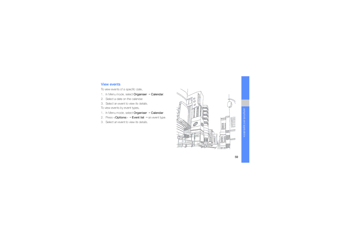 Samsung GH68-23488A manual View events 