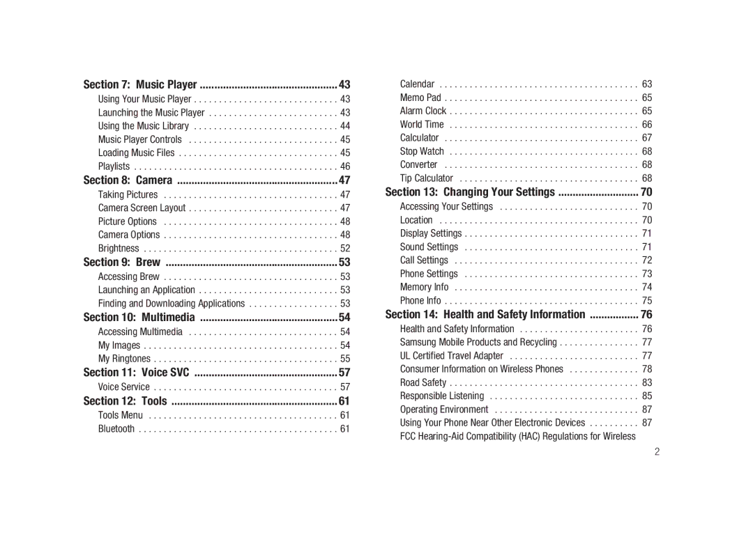 Samsung GH68-23902A user manual Camera 