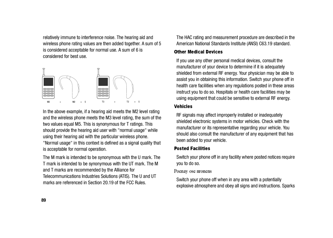 Samsung GH68-23902A user manual Potentially Explosive Environments, Other Medical Devices, Vehicles, Posted Facilities 