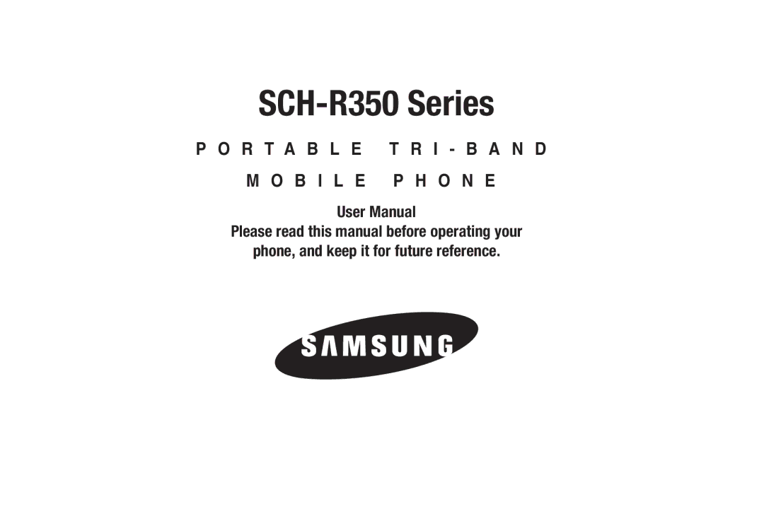 Samsung GH68-25489A user manual SCH-R350 Series 