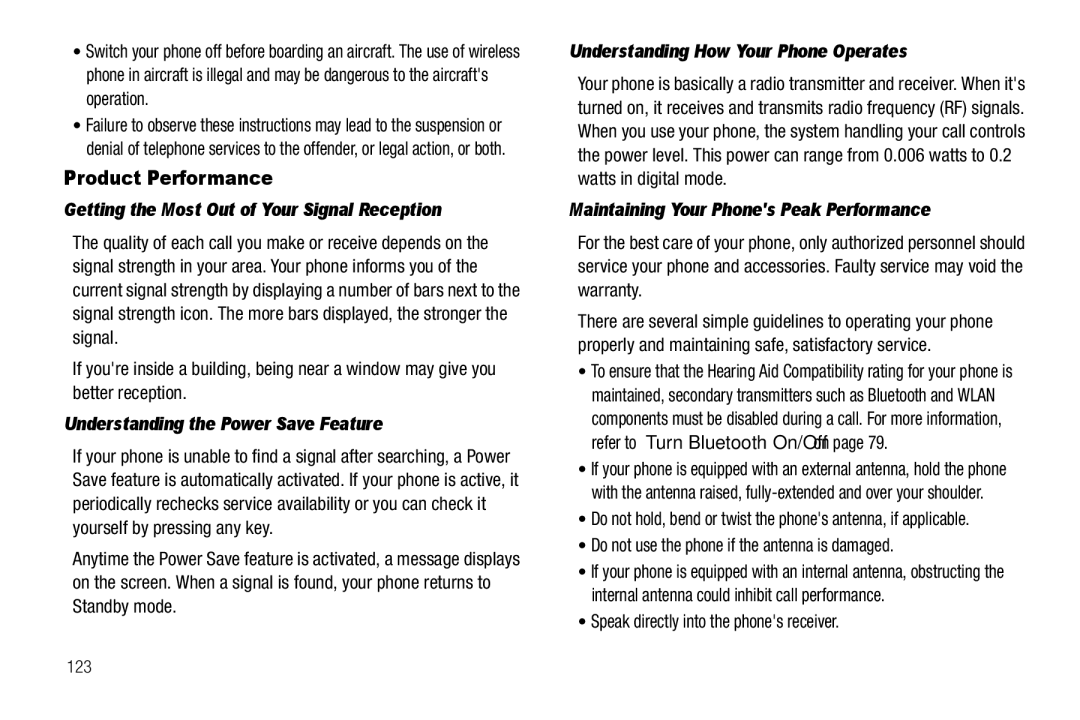 Samsung GH68-25523A user manual Product Performance, Getting the Most Out of Your Signal Reception 