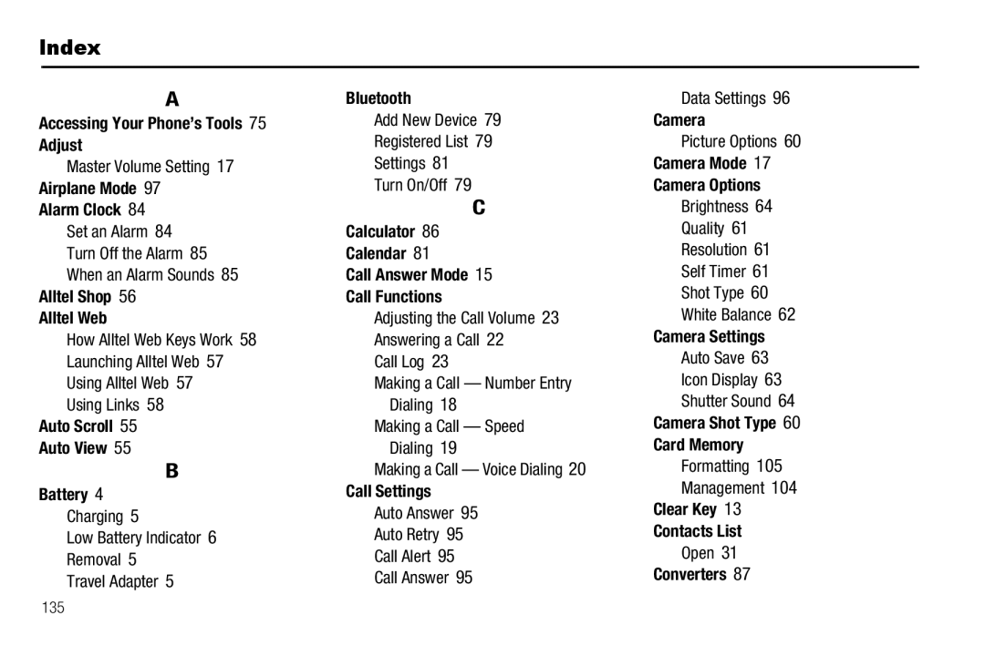 Samsung GH68-25523A user manual Index 