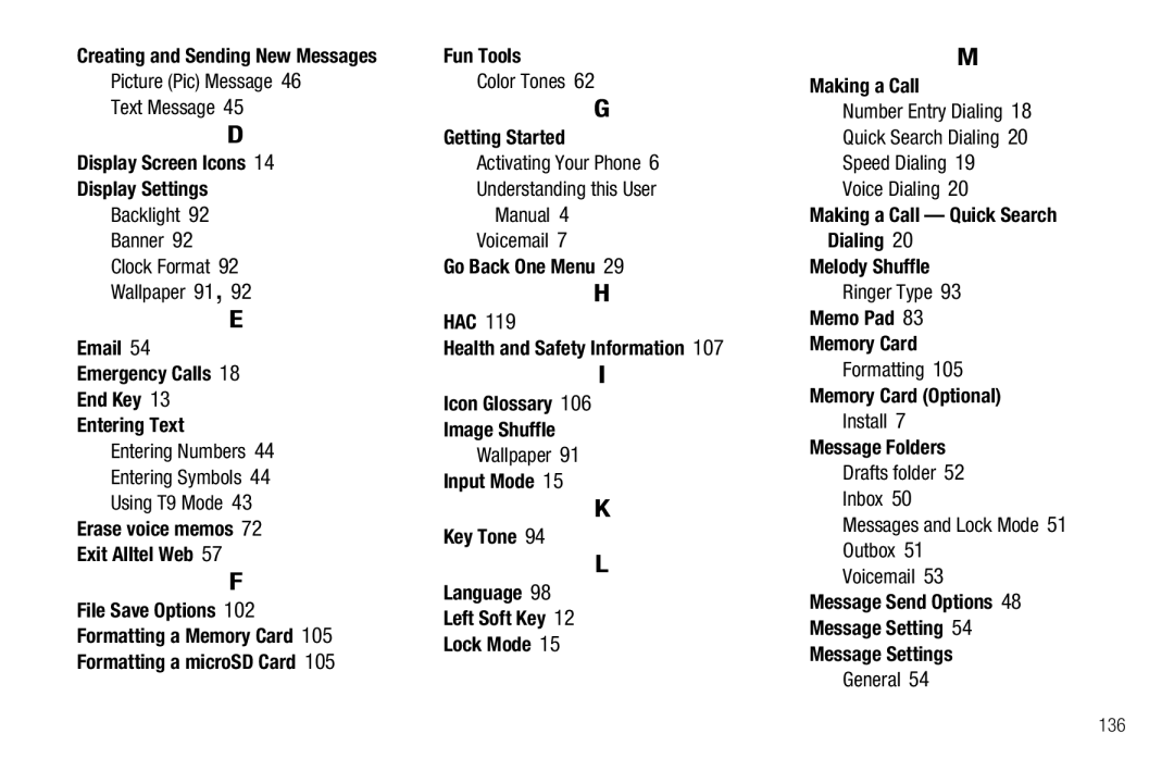 Samsung GH68-25523A user manual Display Screen Icons Display Settings, Emergency Calls End Key Entering Text, Fun Tools 