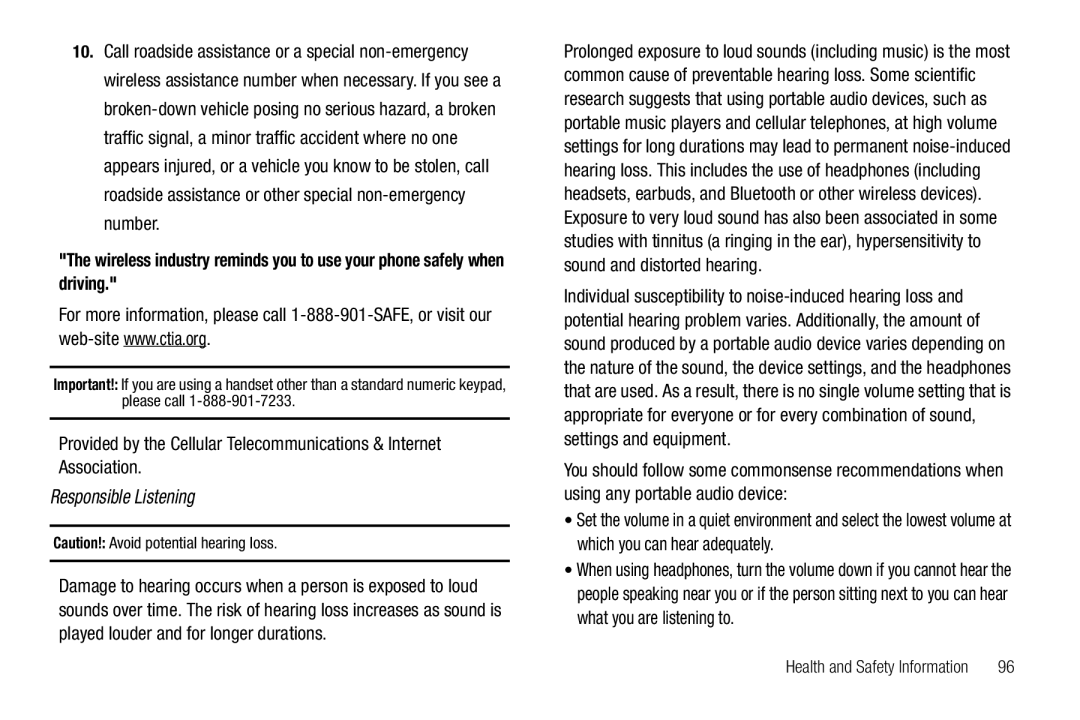 Samsung GH68-26097A user manual Responsible Listening 