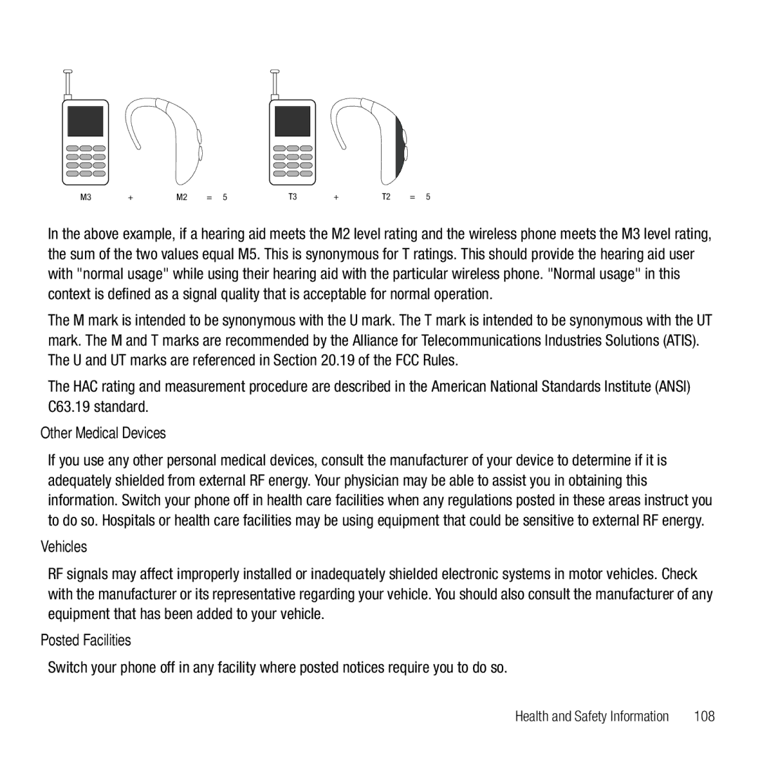 Samsung GH68-26667A user manual Other Medical Devices, Vehicles, Posted Facilities 