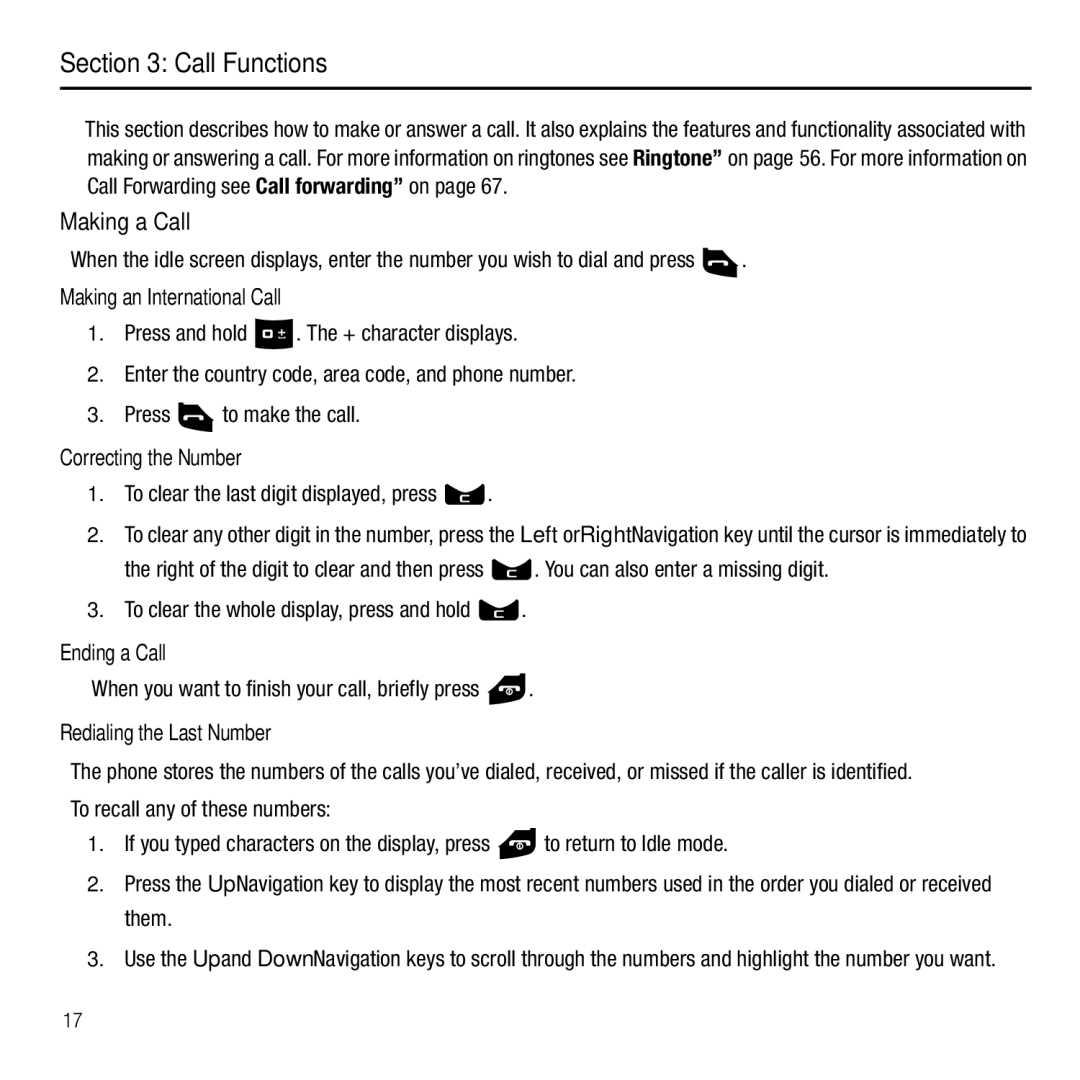 Samsung GH68-26667A user manual Call Functions, Making a Call 