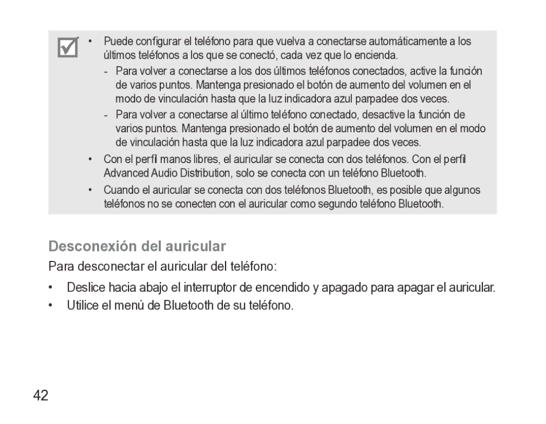 Samsung GH68-27873A manual Desconexión del auricular 