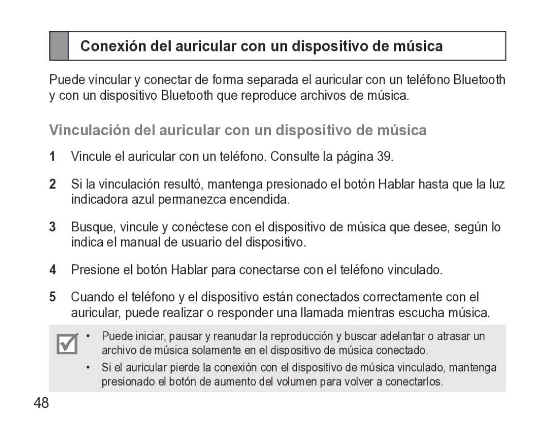 Samsung GH68-27873A manual Conexión del auricular con un dispositivo de música 