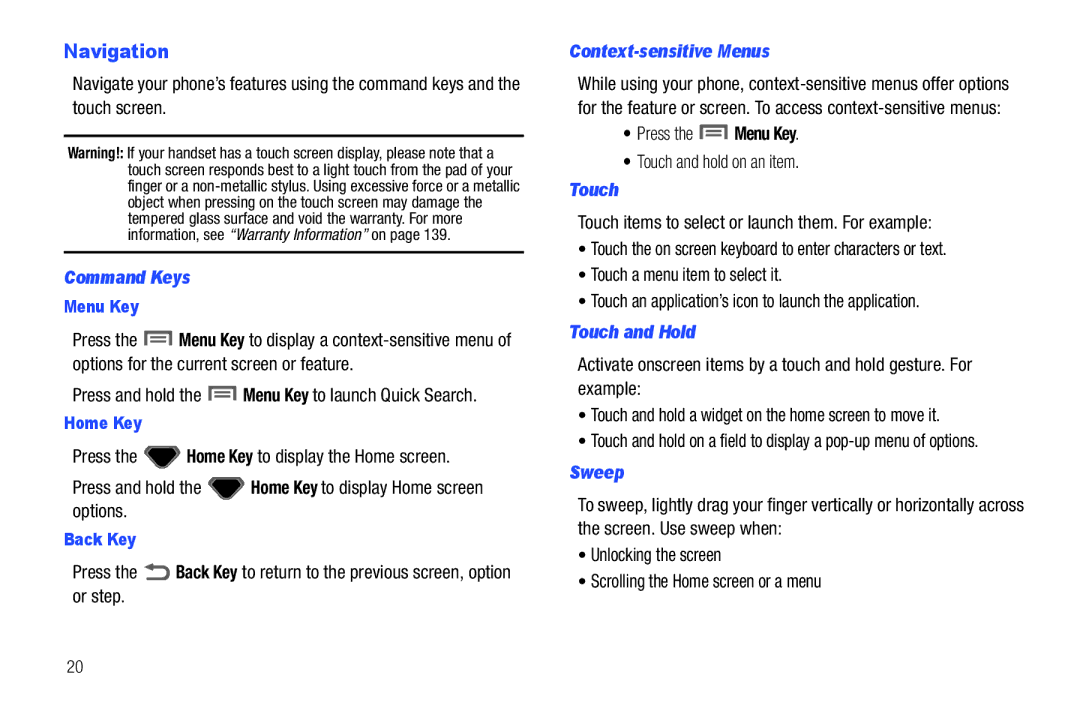 Samsung GH68-2863 user manual Navigation 