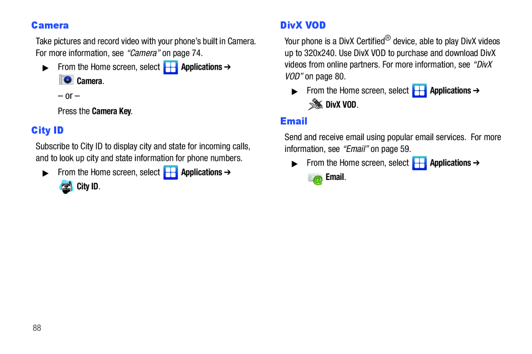 Samsung GH68-2863 user manual City ID, Press the Camera Key 