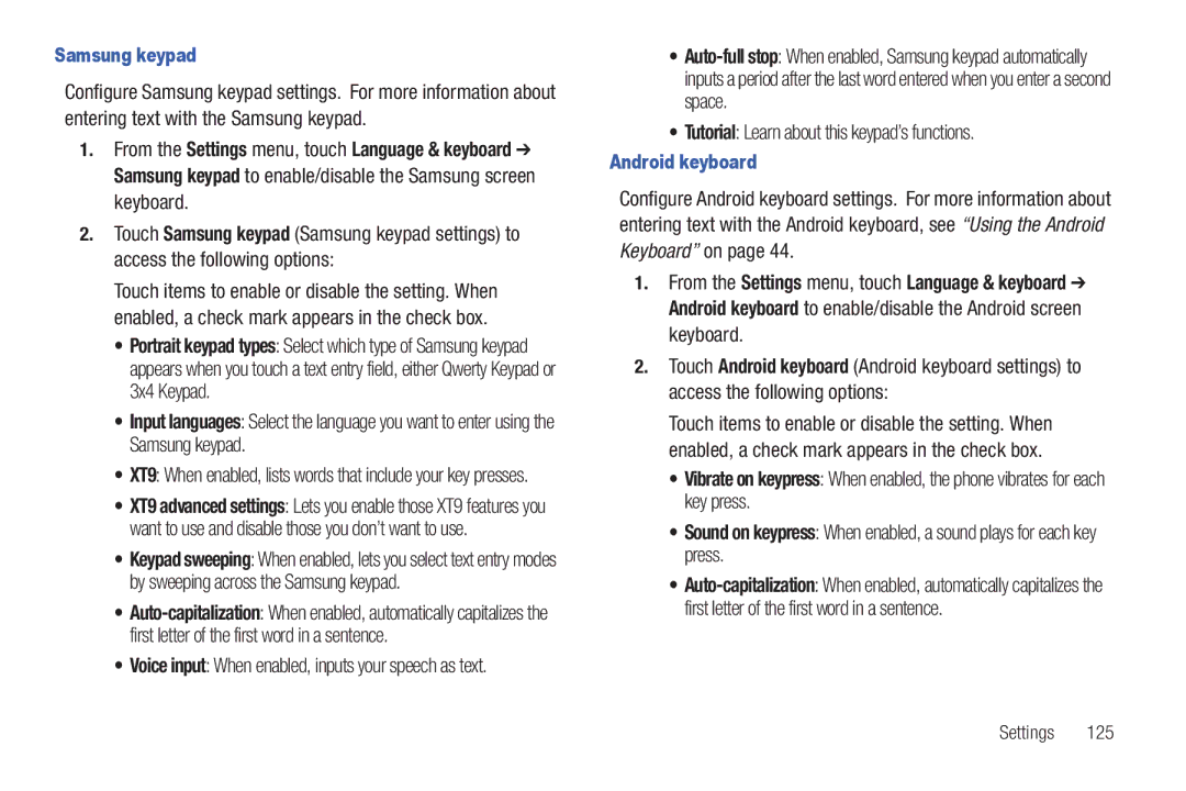 Samsung GH68-32785A user manual Tutorial Learn about this keypad’s functions, Samsung keypad, Android keyboard 