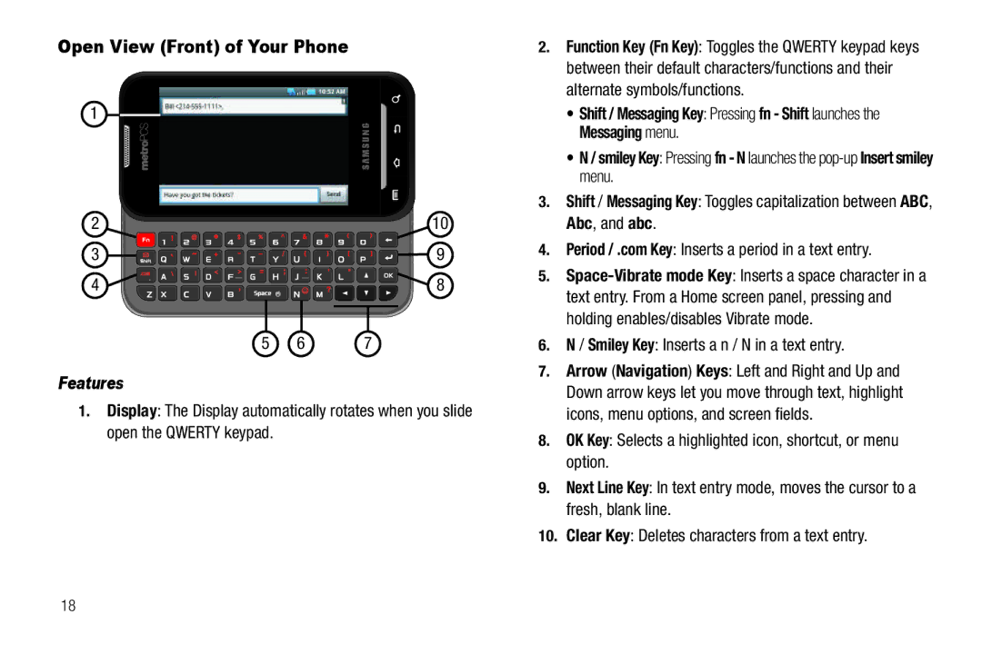 Samsung GH68-32785A user manual Messaging menu 