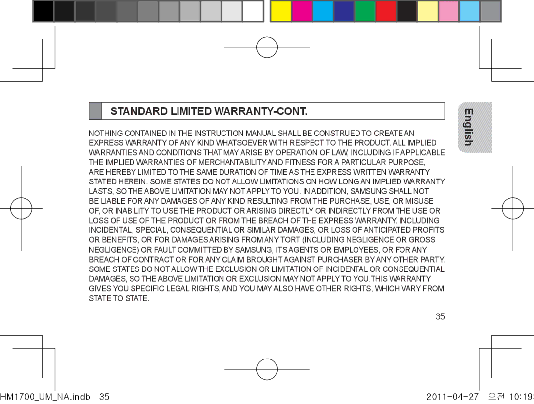 Samsung GH68-34355F manual English 