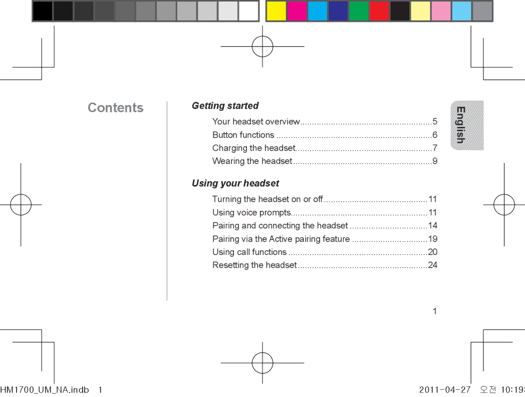 Samsung GH68-34355F manual Contents 