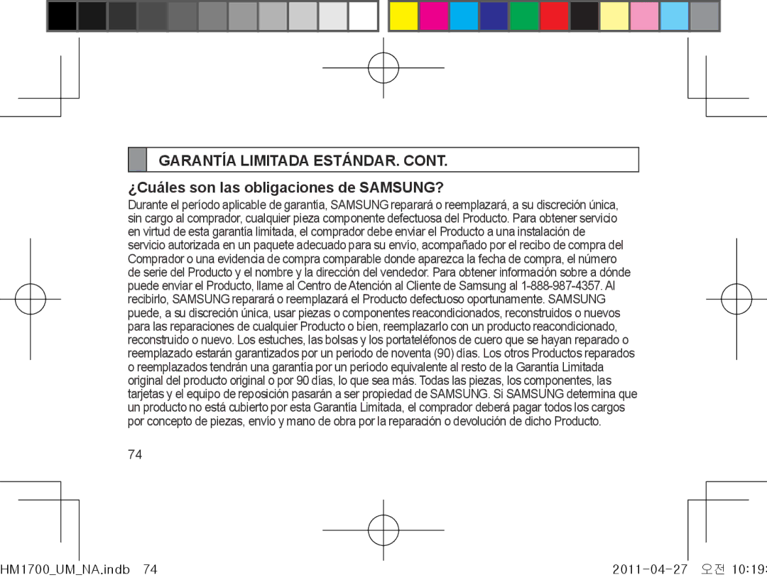 Samsung GH68-34355F manual ¿Cuáles son las obligaciones de SAMSUNG? 