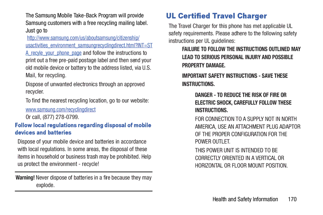 Samsung GH68-37099A user manual UL Certified Travel Charger, Or call, 877 