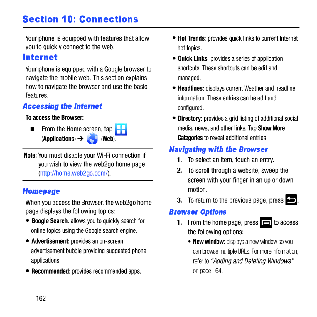 Samsung GH68-37463A user manual Connections, Internet 